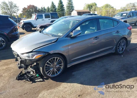 2017 Hyundai Elantra Sport из США, поврежденный, VIN KMHD04LB9HU337093